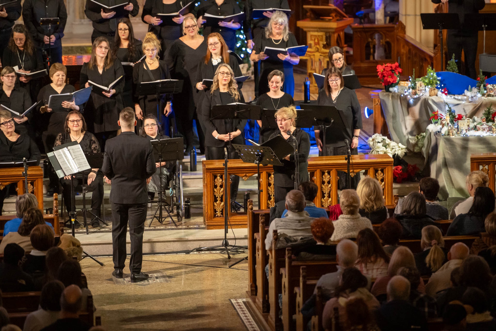 Vue d'ensemble de DrummondVoix en concert de Noël